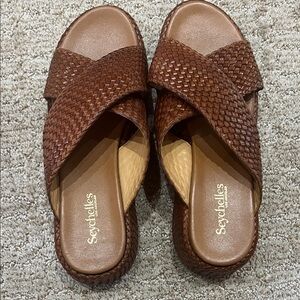 Seychelles Chestnut Woven Slides